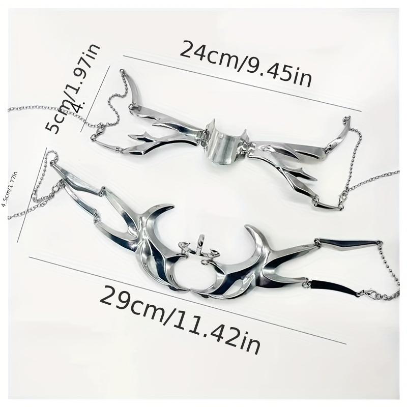 

Metal Mask with Niche Design, Mechanical Feel, Special Shape, Adjustable Facial Decoration, Ear Accessories, Role-playing Mask срібний