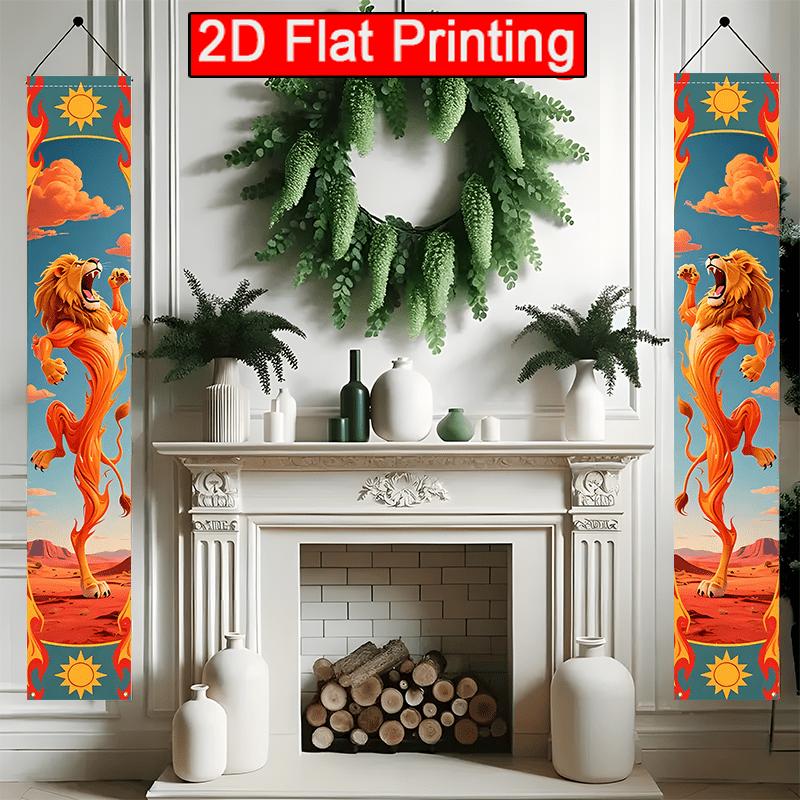 Door Couplet Banner 2pcs Polyester 12x70.8in for Birthday