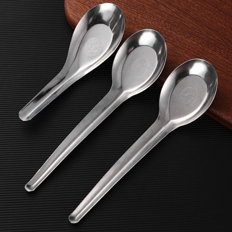 Changbaosen Stainless Steel Flat Bottom Soup Spoons