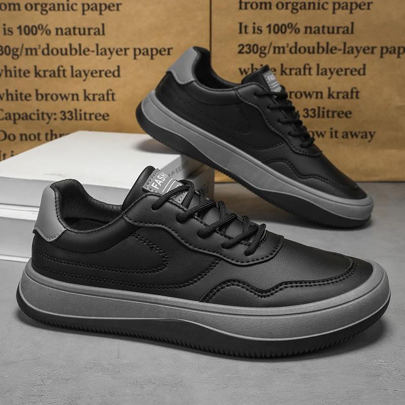 

Летняя мужская обувь с низким верхом Новая обувь на плоской подошве Мужская модная спортивная и повседневная обувь Дышащая Базовая Универсальная Модная 44 чёрный