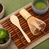 DiDiBirDi Tea Ceremony Utensils, Bamboo Chasen, Matcha Whisk, 100-Standing Tea Spoon (Set of 2)