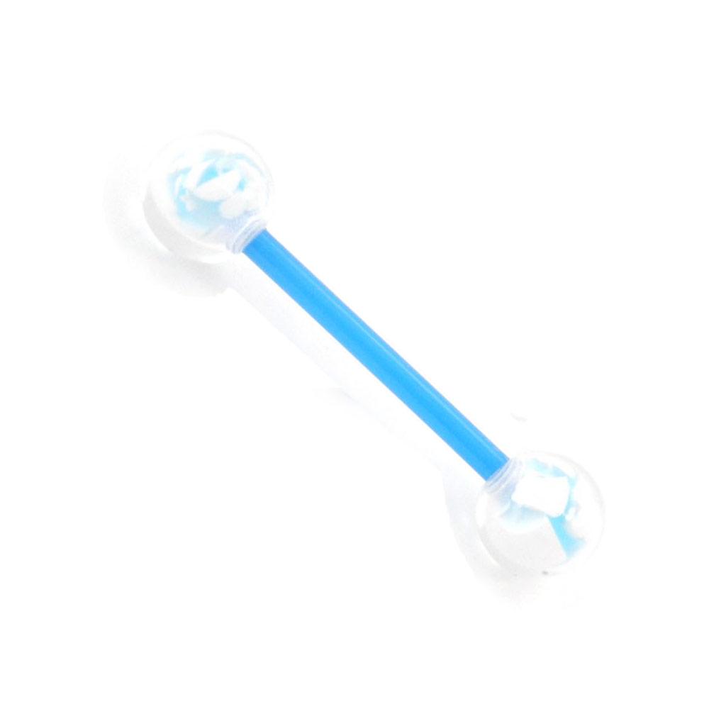 Les Trésors De Lily [I9139] - Flexible Tongue Piercing 'Coloring' Blue