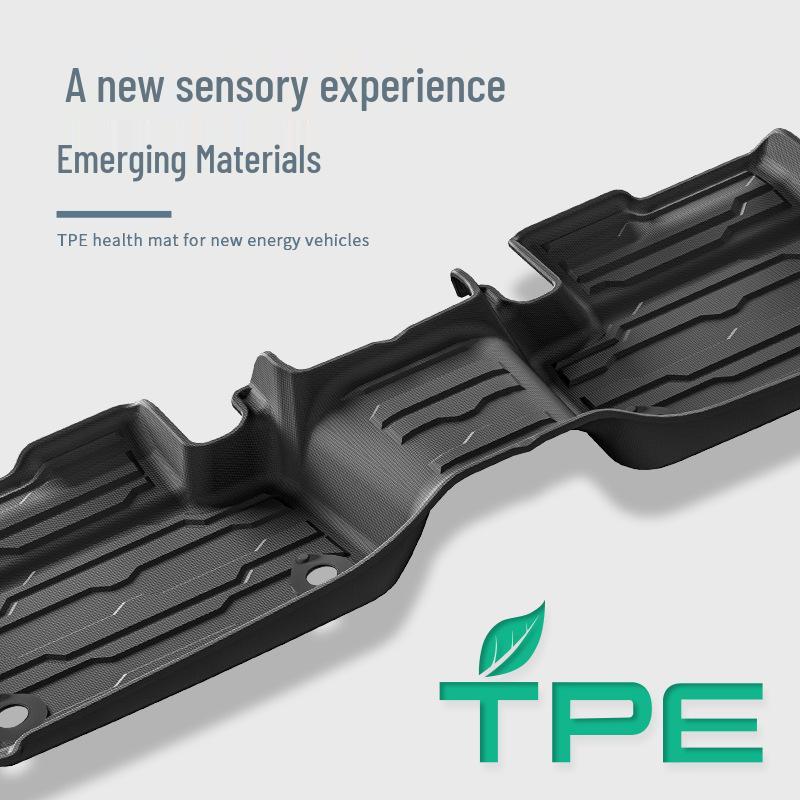 Eco-friendly TPE Floor Mats for Land Rover Discovery Sport (2018-2025), Including Trunk and Backrest Pads.