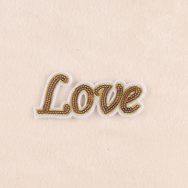 Accessories Bead Sequins Embroidery Cloth Label 26 English Letters Patch Sticker Accessories Computer Embroidery Label Badge Cloth Sticker