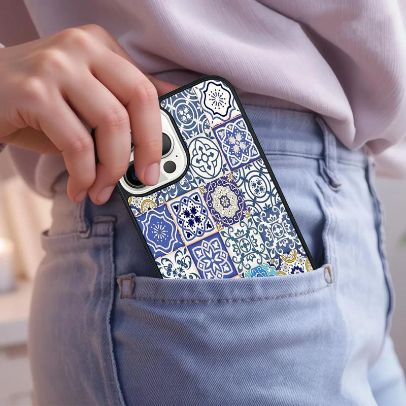 Moroccan Ancient Floral Tiles Phone Case For iPhone 17 Air 15 16e 14 13 Pro Max Coque 12 11 Pro Max PLUS cover