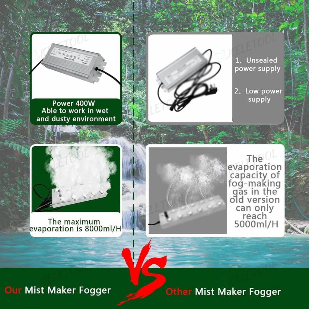 250W10 Fogger for Air Humidifier Hydroponics Nebulizer 304 Steel Atomizer Plate DC 48V Head Ultrasonic Mist Maker