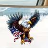 Eagle Acrylic Car Ornament - 2D Flat Rearview Mirror Pendant & Keychain - Stylish Home & Auto Decor for Patriotic & Nature Lovers