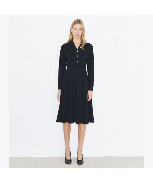 Tolibeochi Wool Shirt Dress - Black