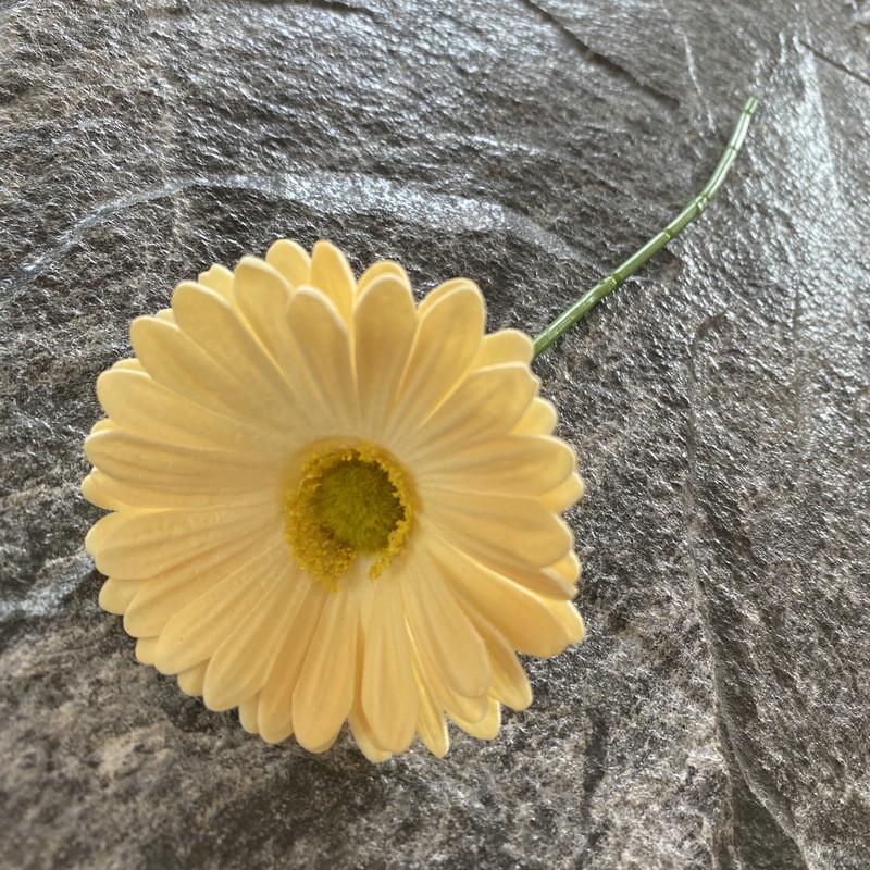Pu Gerbera Daisy Artificial Flower For Wedding Decor Home Styling Soft Rubber Material