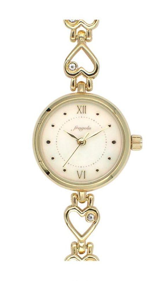 

[Follow] Watch fragola Nickel Free Heart Breath Watch N04922A-4 GD Women s Gold
