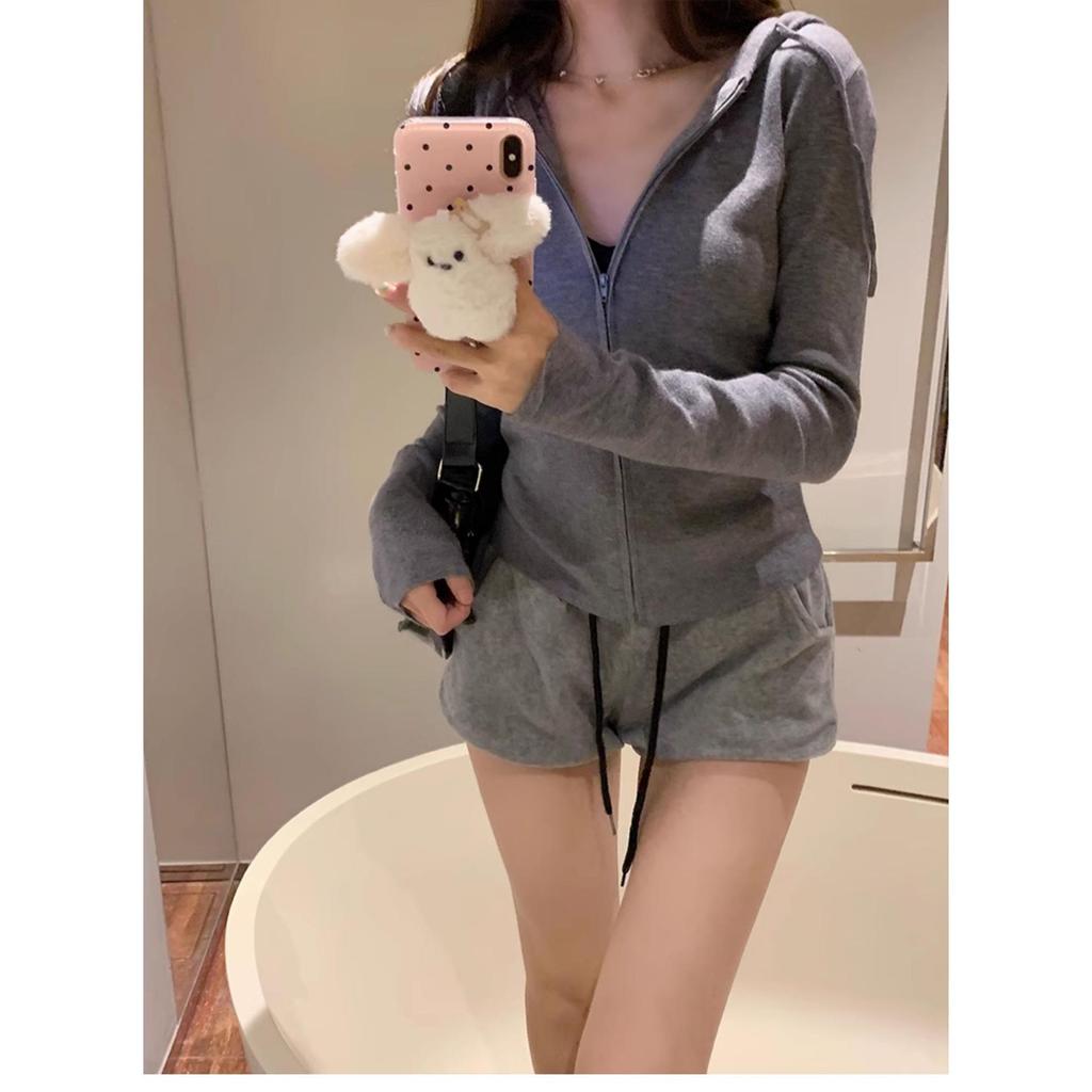 Sweet Spicy Hooded Zip-Up Women's Slim Fit Knit Cardigan