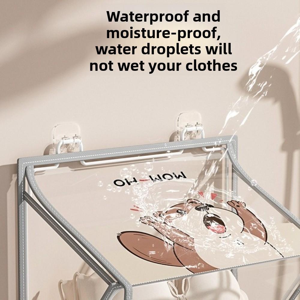 Waterproof Clothes Change Bag Transparent Waterproof Shelf Folding Storage Bag  Bathroom