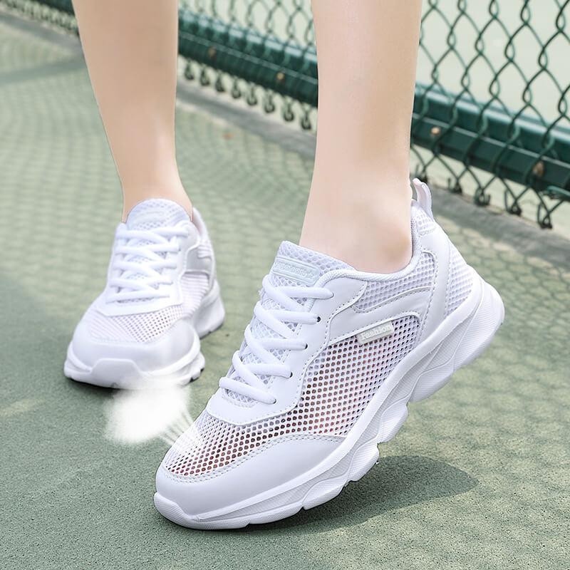 Spring and summer brand sports shoes, new mesh breathable student running shoes, white lightweight casual shoes