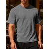 Men Geometric Textured Fabric Crew Neck Short Sleeve Casual Multiple Color Options T Shirt