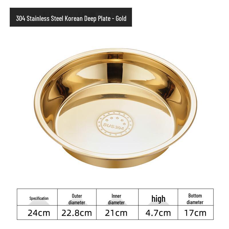 Qianxing 304 Stainless Steel Deep Serving Plate Set