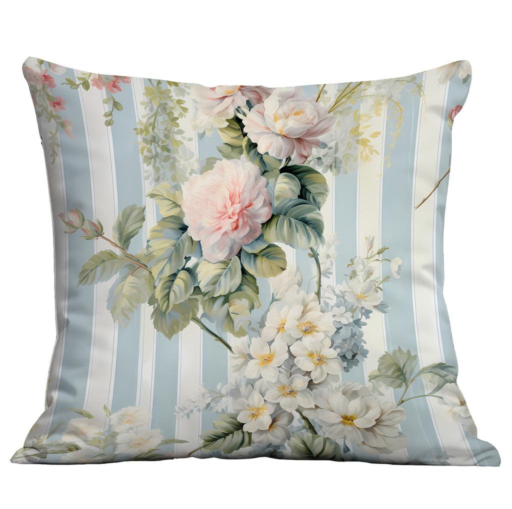 Ny Akvarell Pastoral Blommig Kuddfodral Hem Vardagsrum Soffa Kudde Kuddfodral Premium Hållbar Kvalitet