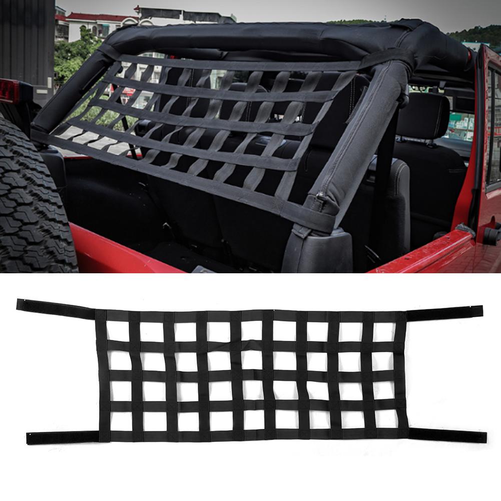 Förvaringsnät för biltak Passar Jeep Wrangler TJ JK JL1997 2018Svart