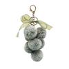Plush Grape Decorative Pendant Keychain for Handbags, Fuzzy Cluster Bag Charm with Decoration Bow, Fluffy Ball Keyring Backpacks and Purses