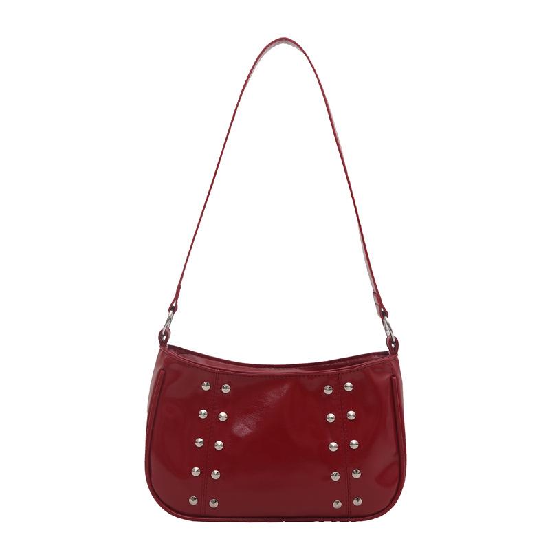 2025 Chic Women's Rivet Strap Shoulder Bag - Autumn/Winter Collection