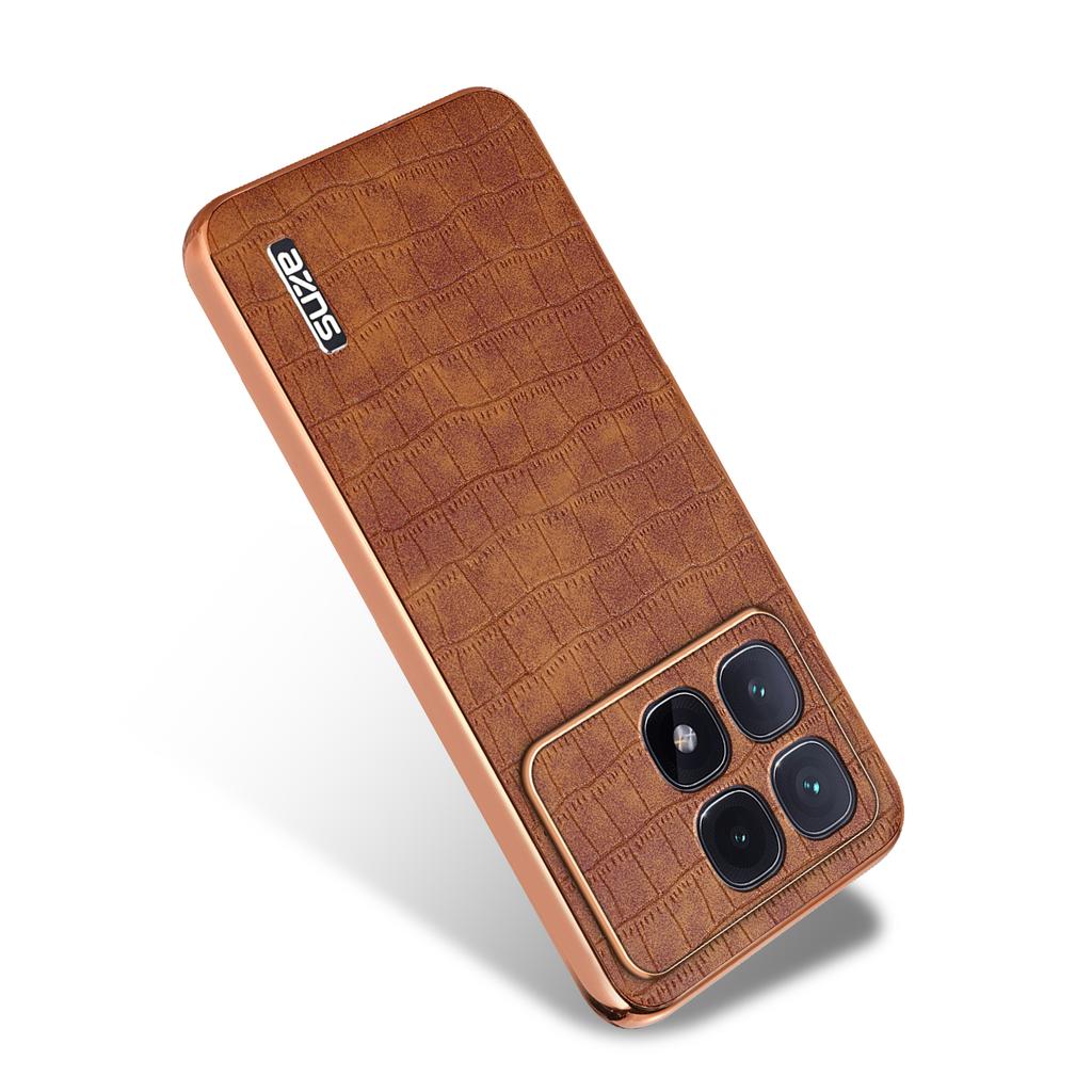 AZNS For Xiaomi Redmi K70 Ultra Case Electroplating Crocodile Texture PU+TPU Phone Cover