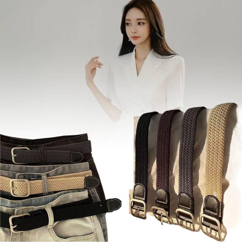 Stylish Canvas Belt For Men And Women Durable No Hole Square Buckle Fashionable Design