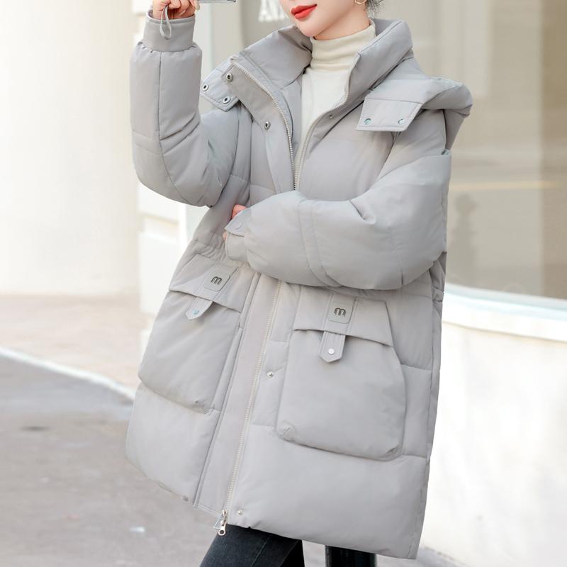 Fashion Winter Coat Female Long Parkas Hooded Loose Thick Warm Women's Jackets