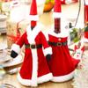 Christmas Red Wine Bottle Cap Dress Christmas Skirt Wine Decor Reusable Wine Gift Access Holiday Bottle Decor