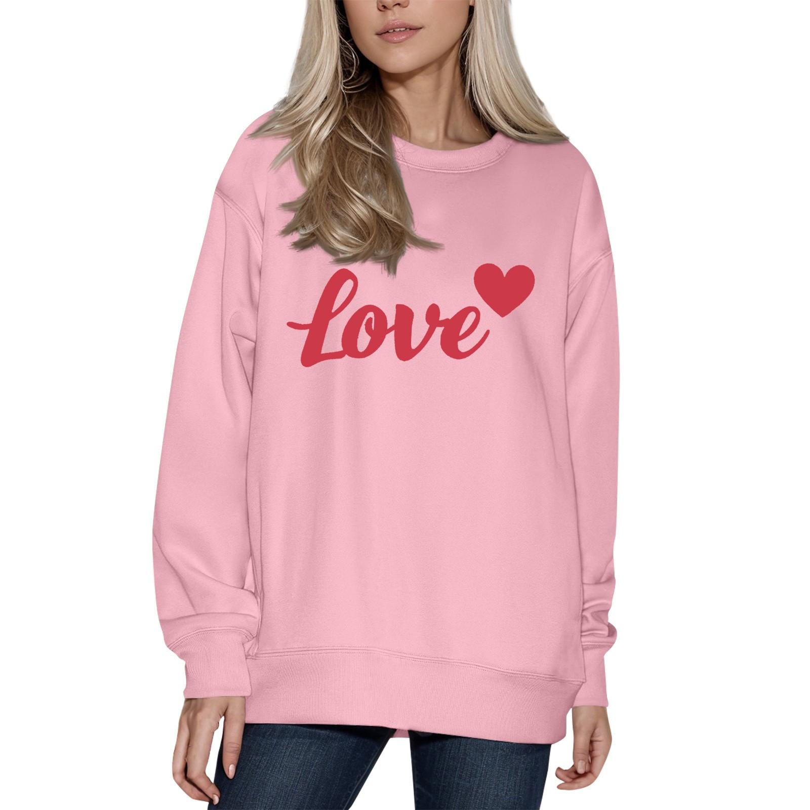 

Женский модный принтованный свитер с длинным рукавом и круглым вырезом XXXL розовый