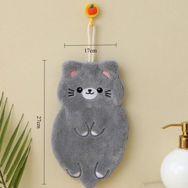 Adorable Hand Towels Hanging Cloth Animal Shaped Double Layered Thick Odor Resistant Non Shedding Ideal For Southeast  Asian Bathrooms