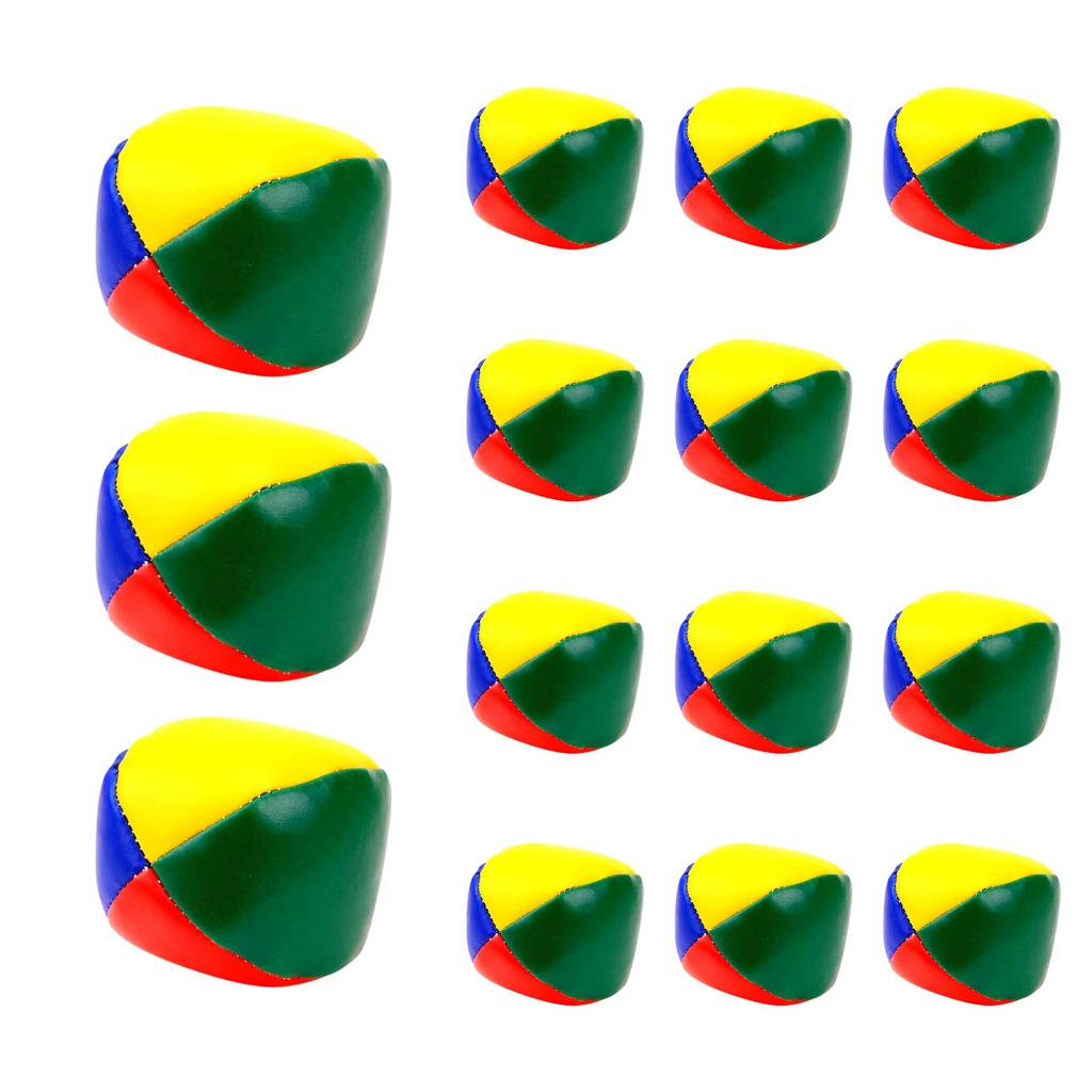 Charmoon Set of or 15 Colorful Juggling Toys for Street and Beginners Beanbags, 5, 10, Balls, Performances, Practice, (15 Balls)