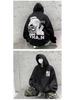 Men's Heavyweight Hooded Sweatshirt - Trendy Autumn/Winter High Street Style, Loose Fit, Velvet Lined.