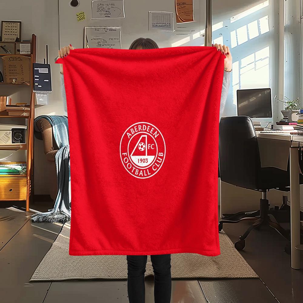 Aberdeen Football Club Flannel Blanket, High quality Comfortable for All Seasons, Home Decor, Warmth and Comfort