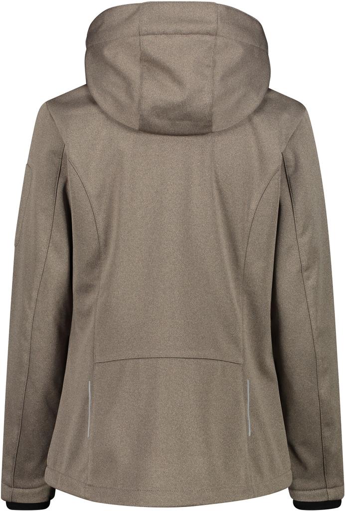 CMP Softshell Jacket Zip Hood Women (39A5006M) Women's Softshell Jacket Meliert (39A5006M) Sesame Mel./black