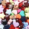10pcs Star Acrylic Beads Cream Color Heart Big Hole Loose Beads For Jewelry Making DIY Necklace Bracelet Keychain Accessories