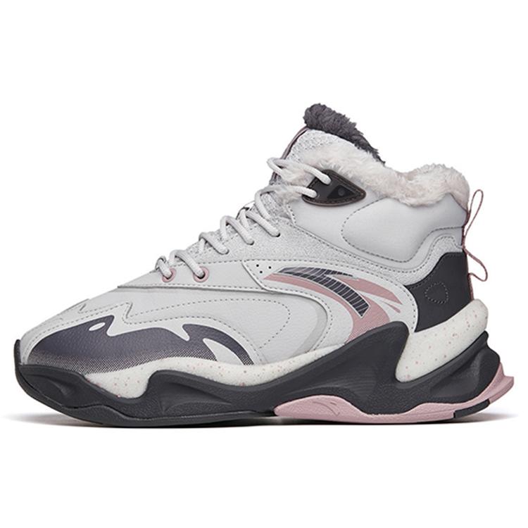 New Anta Pulse Life Collection High-Top Sports Casual Shoes Women's Gray 122148933R-1