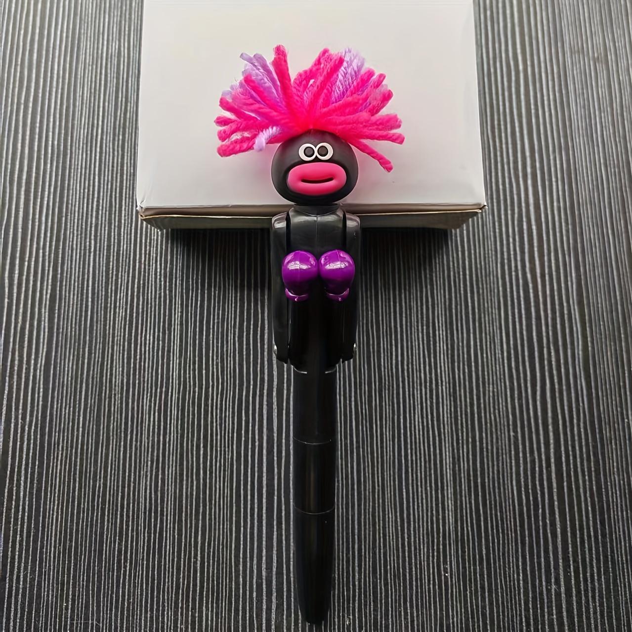 

Funny Exploding Hair Knock Pen for Men, Big Mouth Boxing Ballpoint Pen, Creative Stress Relief Gift for Students & Office чёрный