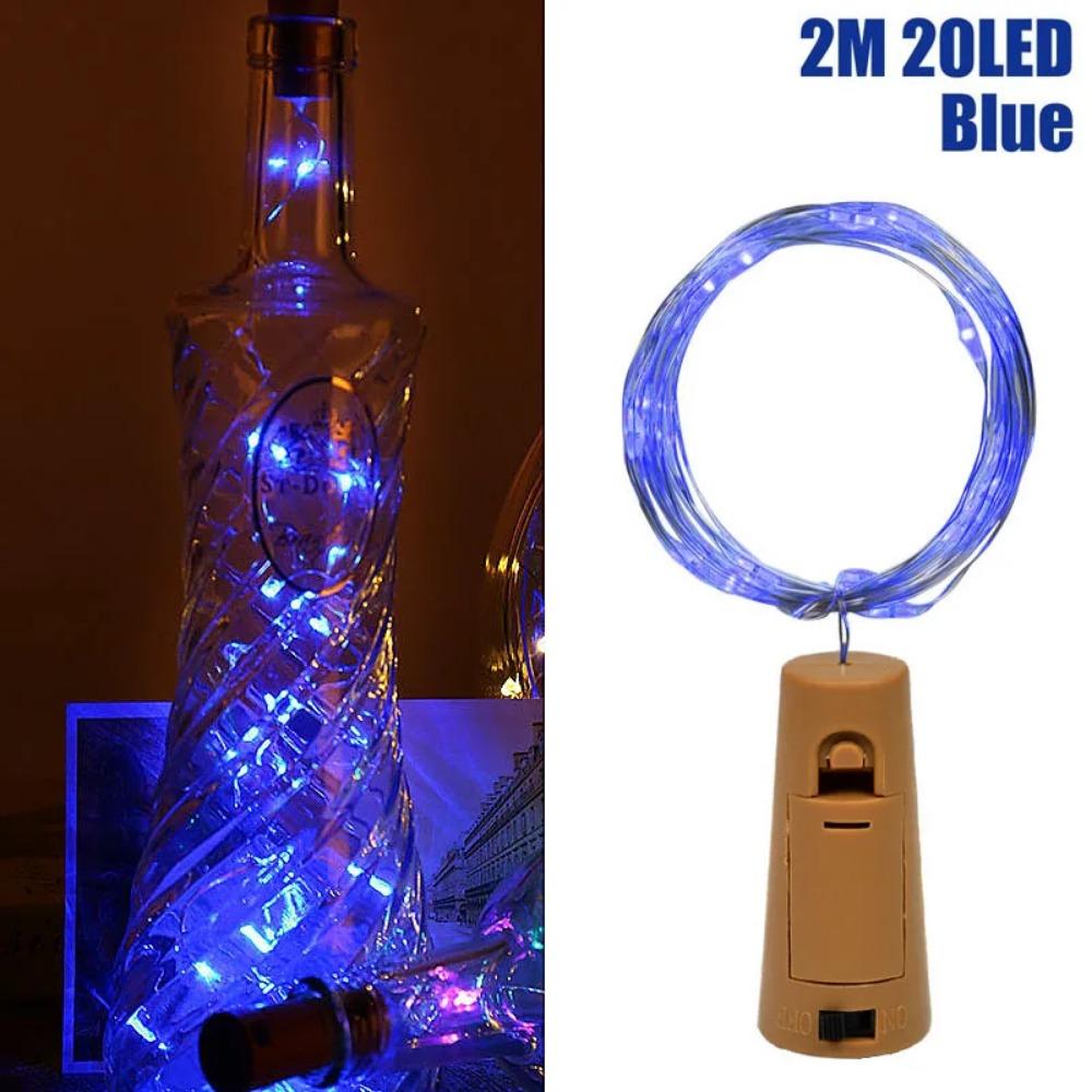 2M 20 LED Světla na láhev Víla světla Korková náladová světla Noční světlo na láhev vína pro párty, zahradu, Vánoce, svatební dekoraci