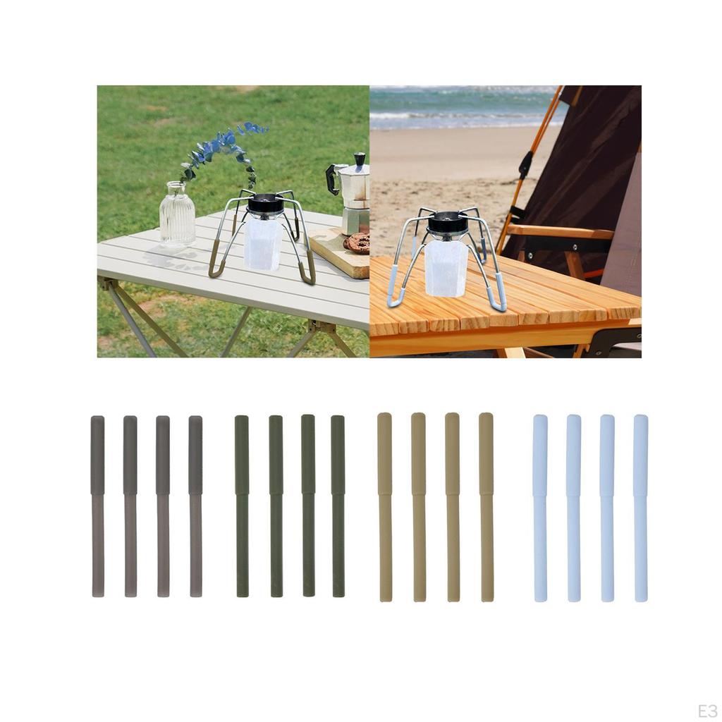 4 Pcs Spider Stove Leg Protector Burner Cover Convenient Anti-scalding Silicone Tube for