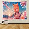 The Helpful Fox Senkosan Tapestry Wall Hanging Printed Polyester Tapestry INS Decoration Wall Decor