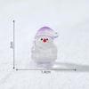1/5Pcs Mini Resin Fluorescent Santa Claus Miniature Landscape Figurines Fairy Garden Decor Snow Landscape Model Ornaments