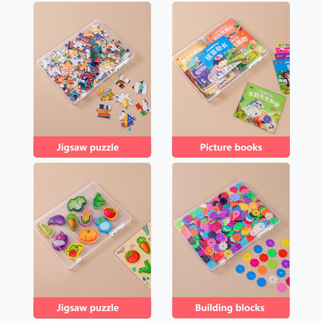 Useful Puzzle Organizer Lightweight Puzzle Storage Container Stackable Storing Moisture-proof Clear Visibility Storage Box