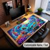 Fish Ocean Theme Custom Mouse Pad Personalized With Name Text Customized Desk Mat For Office Home Decor