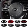 61MM Auto Aluminum Emblem Decor 3D Steering Wheel Center Sticker For Sportage Ceed Sorento Cerato Optima GT STINGER Rio Soul