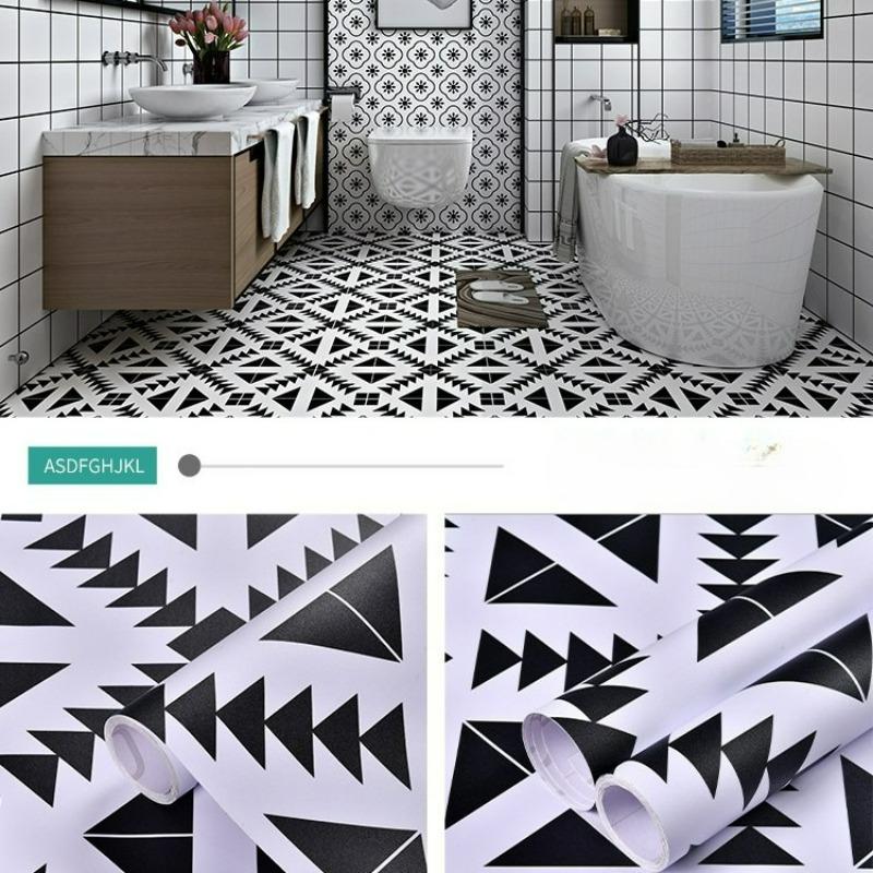 Kitchen, Bathroom, Non-slip Floor Stickers, Thickened Balcony Floor Wallpaper, Self-adhesive Waterproof Tile Stickers