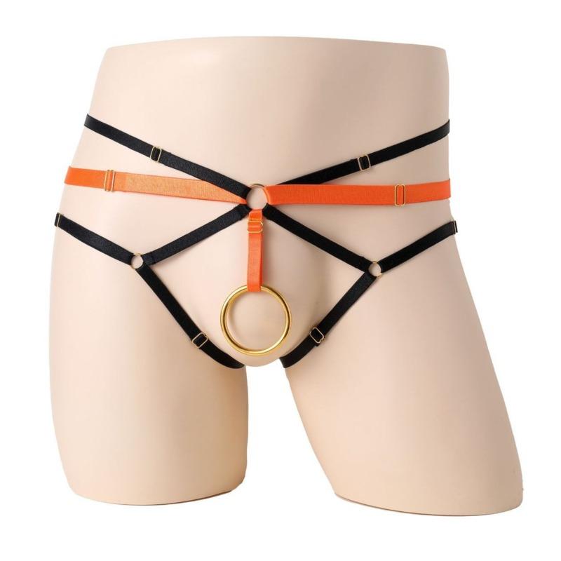 Sexy Crotchless Jockstrap Mens O-Ring Hole Lingerie Sissy Panties Adjust Strap G-String Tanga Hombre Open Butt Underwear Thongs