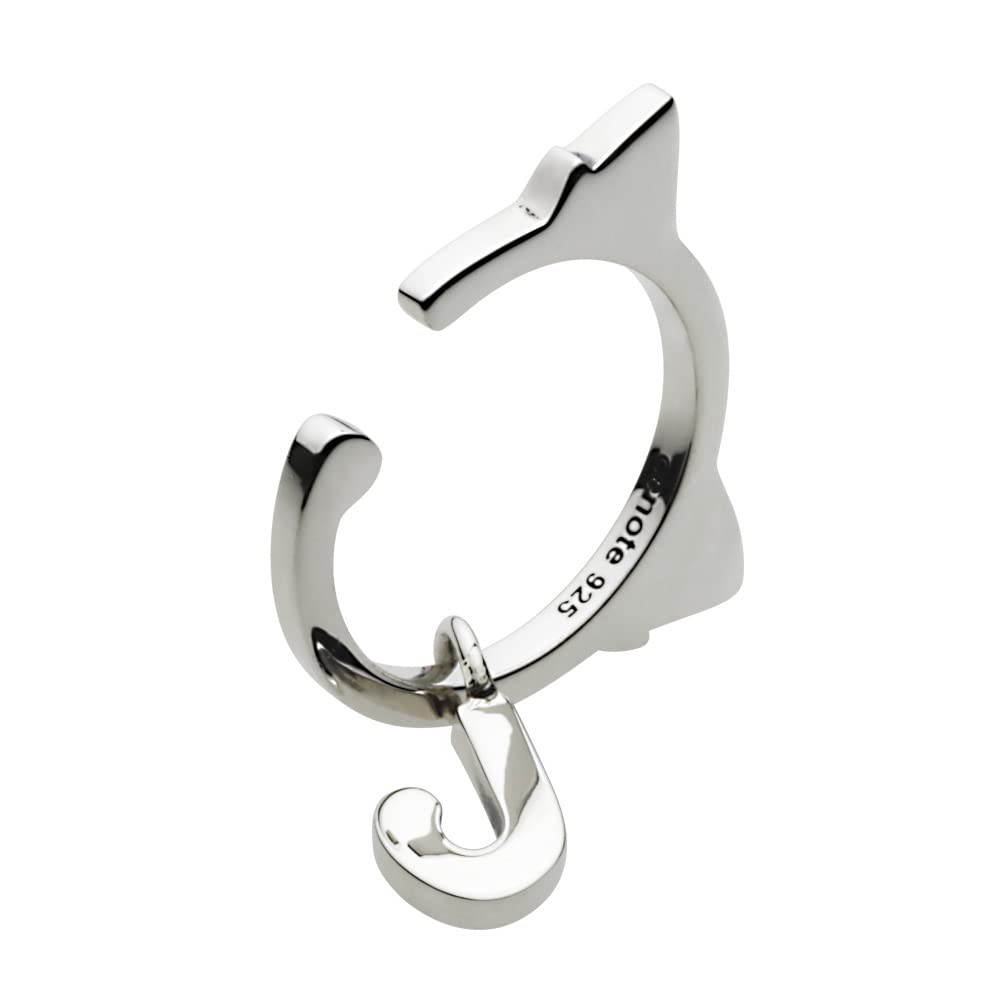 

Cat Face Tail Swing Big Ear Cuff 925 Silver e2096 [Cenote] [Silver Accessories]