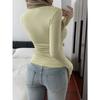 Casual Simple Solid Color Long-sleeved T-shirt Women's Autumn and Winter 2025