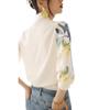 Autumn Print V-neck Ribbon Style Temperament Long Sleeved Shirt with Women's Design Sense Top Blouses & Shirts