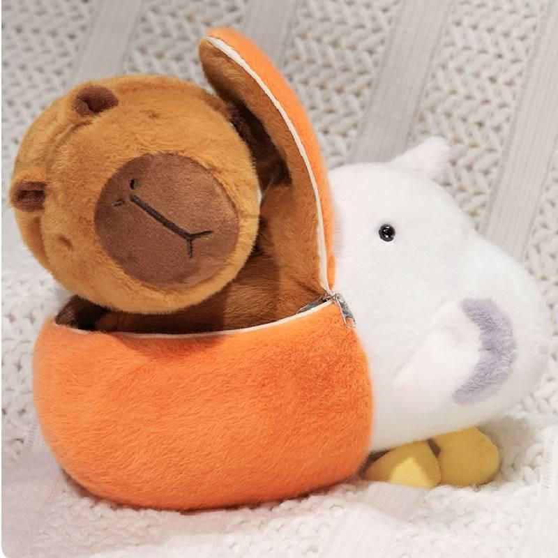 Capybara Plush Pelecanus Toy Transformation Flip Doll Decoration Gift Animal