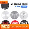 Car Sticker Tesla 4piece 56mm Wheel Hub Center Caps For Tesla Model 3 Model Y Badge Cover Hubcaps for Tesla Model Y X S 2023 Car